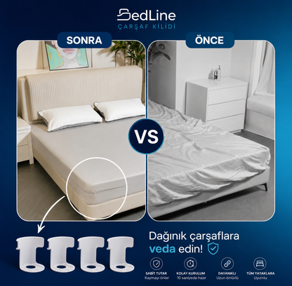 BedLine Çarşaf Kilidi™ Yatağınızı Tüm Gece Düzenli Tutar
