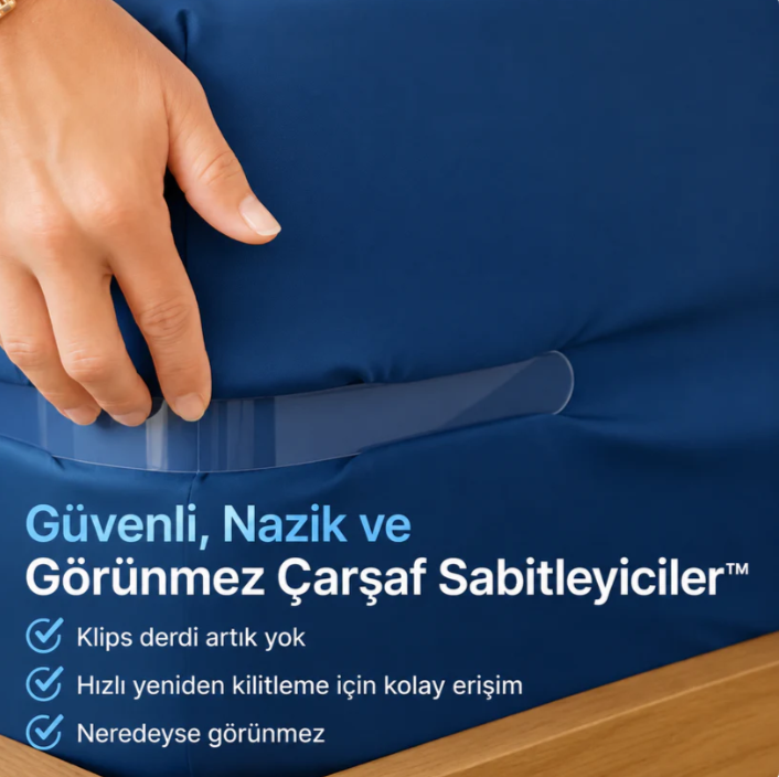 BedLine Çarşaf Kilidi™ Yatağınızı Tüm Gece Düzenli Tutar